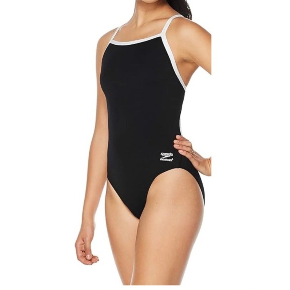Speedo‎ Women's Black Race Endurance Flyback 1-Piece Training Swimsuit Size 26